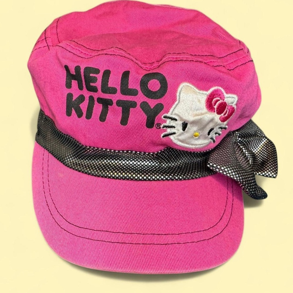 Hello Kitty Pink Hat with Black Bow